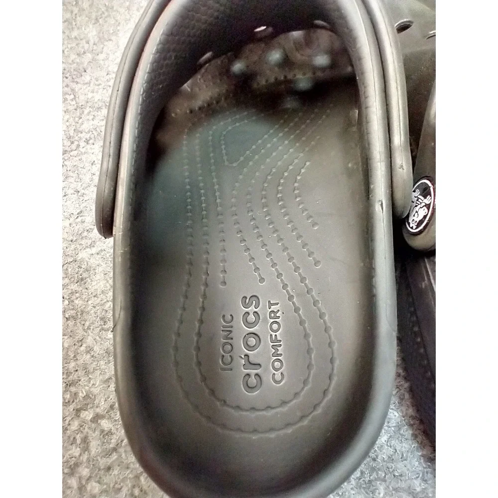 Crocs Kids Classic Clogs Black Mismatched Sizes J1 Spider-Man Batman Jibbitz